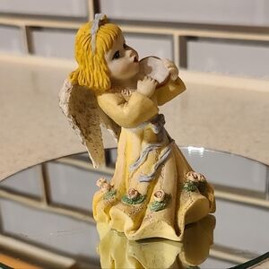 Yellow Angel Figurine with Heart